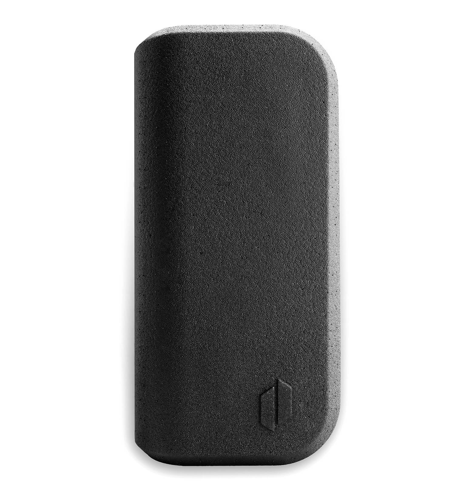  Front side of Puffco black vaporizer for cannabis carrying case with logo