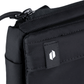 Close up of Puffco logo on black Proxy travel bag