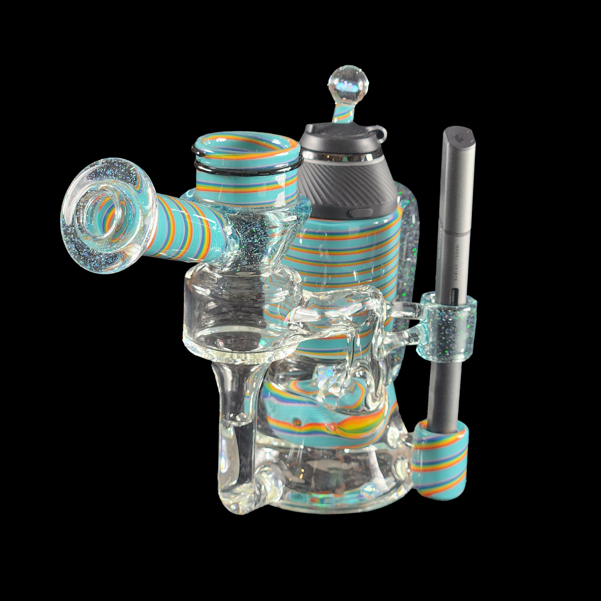 Puffco Peak Water Filter - Custom Puffco Top by Happy Time Glass #13 - Elev8