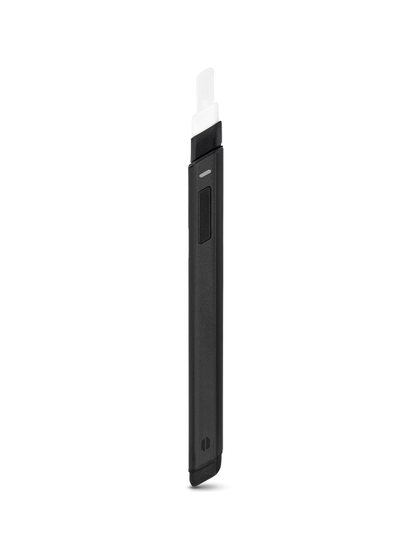 Front shot of Puffco black heated dab tool with cap