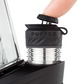 finger pressing black dab rig joystick
