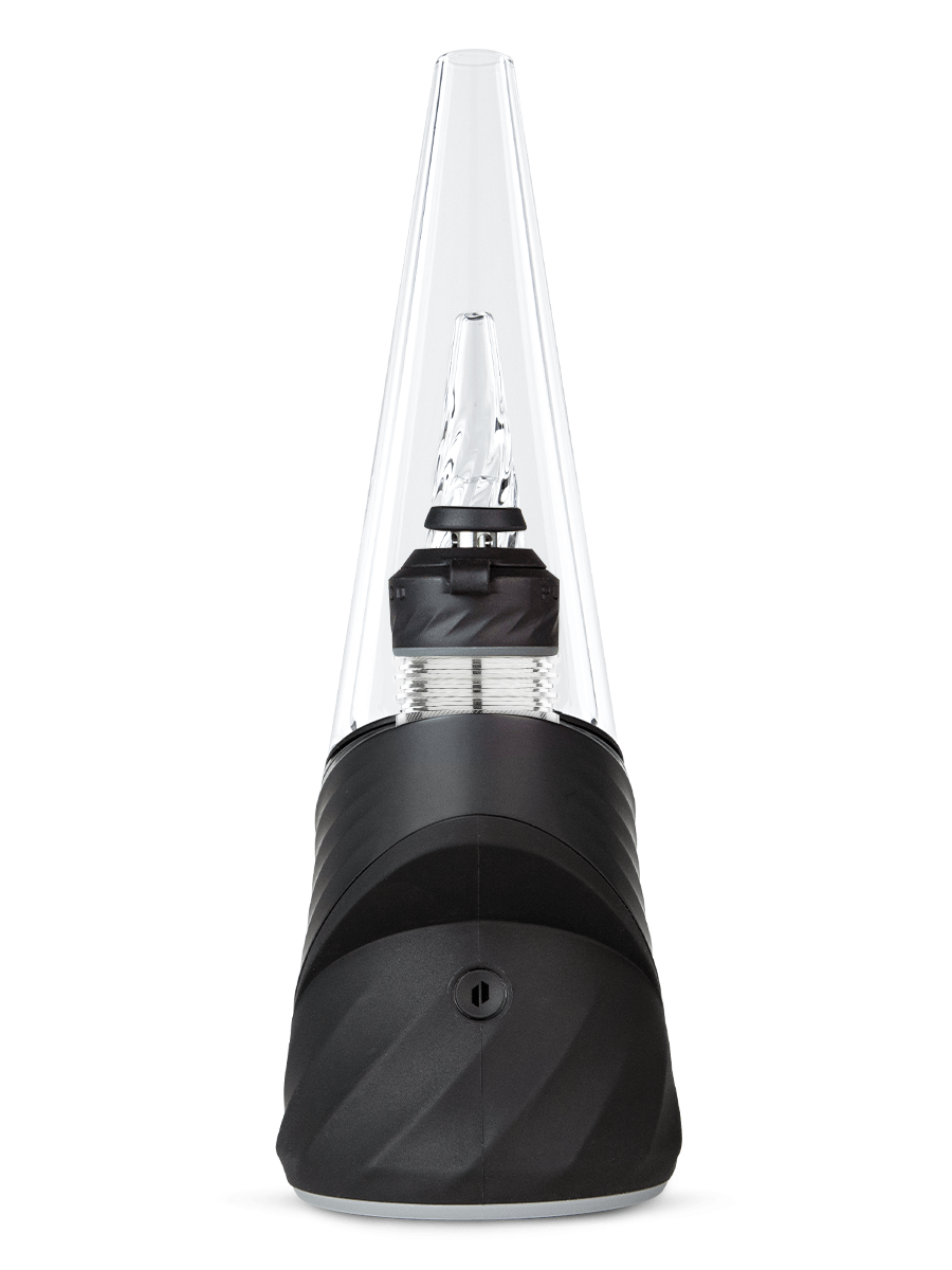 front angle of Puffco Peak Pro black high tech dab rig

