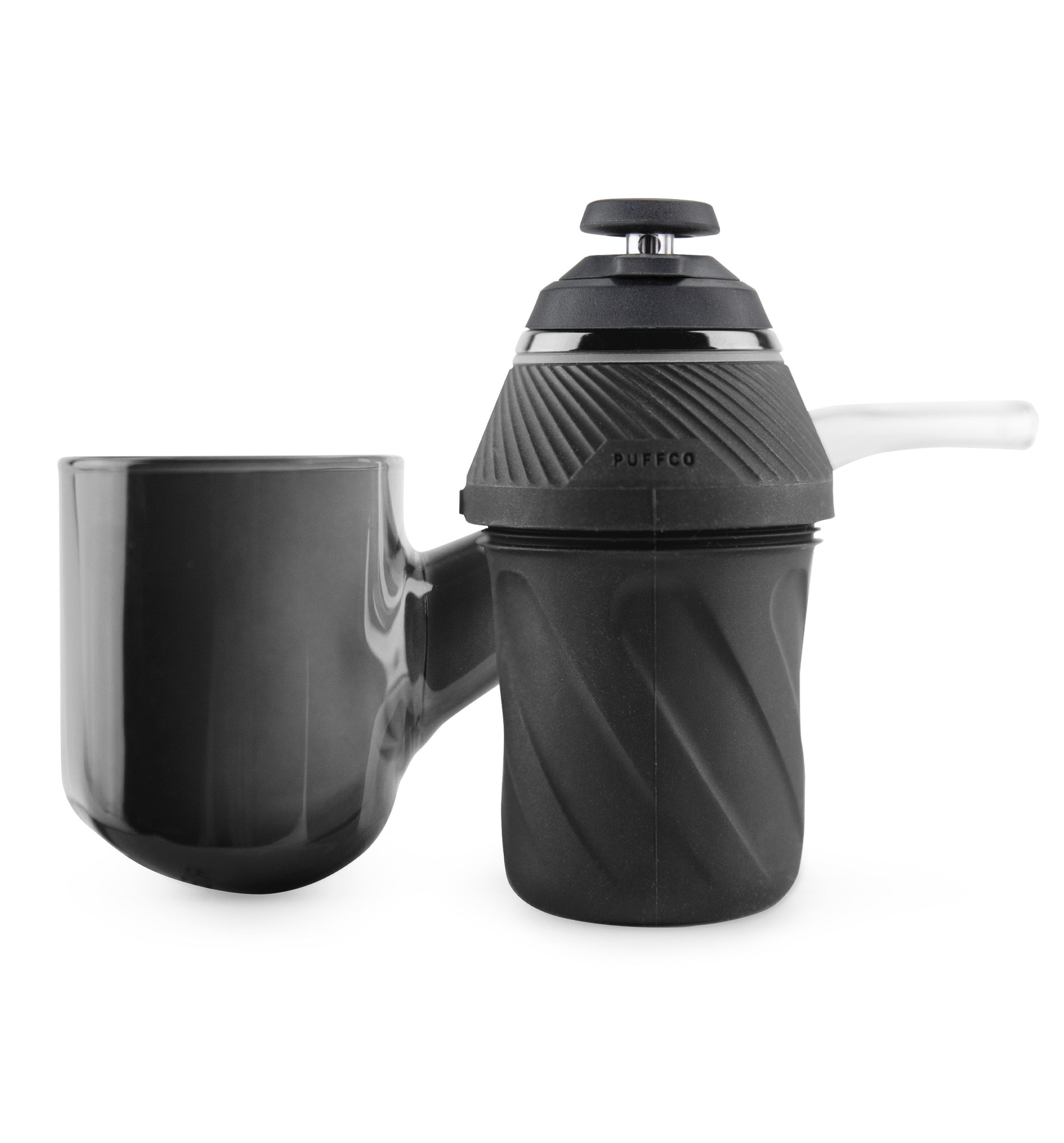 black concentrate vaporizer with proxy pipe separated from proxy pipe
