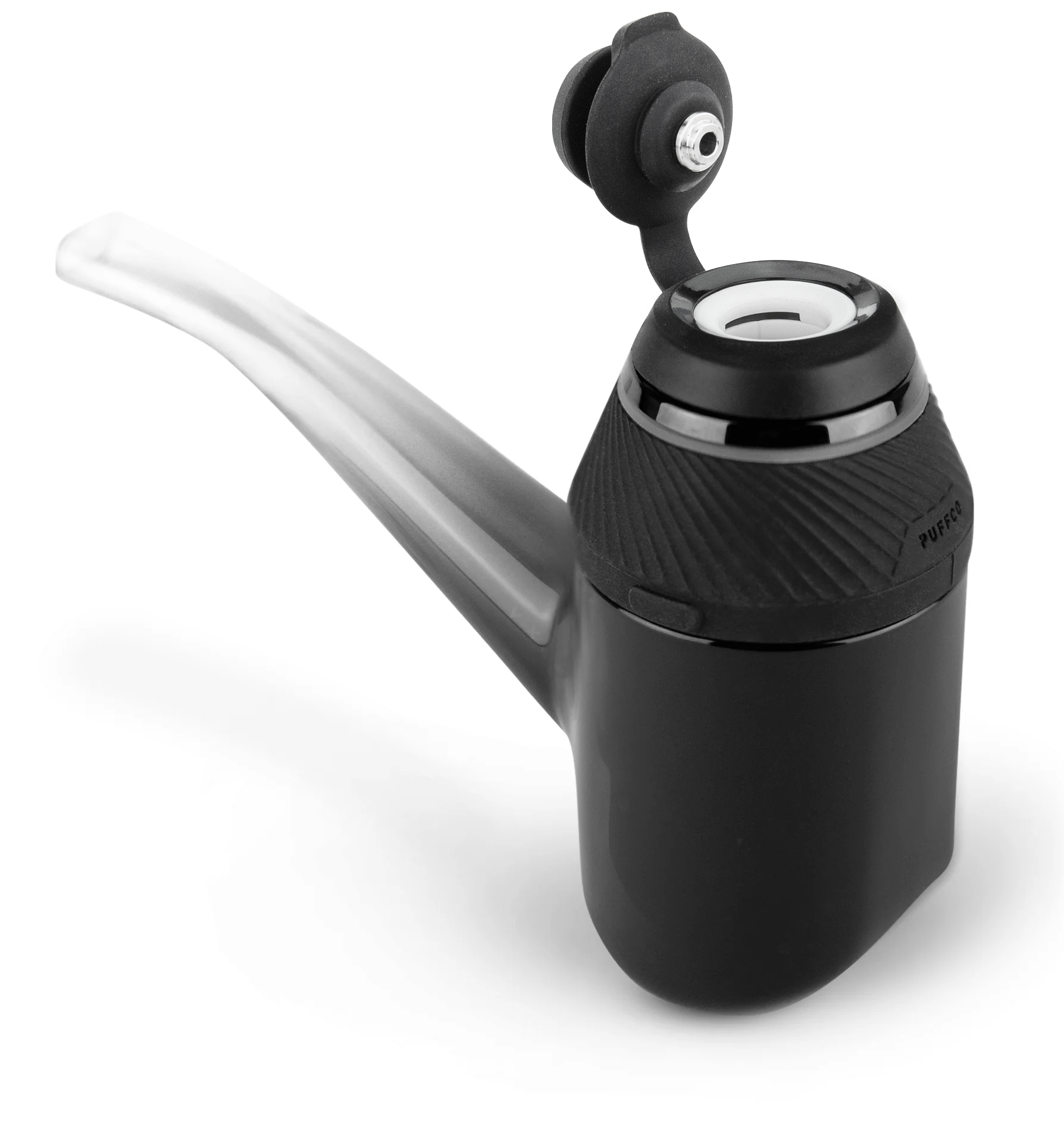 black concentrate vaporizer with top open
