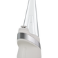 Puffco Peak white smart e rig against white background at a side angle
