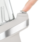 Finger pushing the joystick on the Puffco Peak white smart rig
