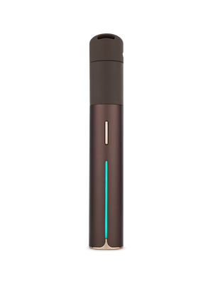 Puffco Pivot electric black dab pen against white background
