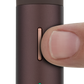 finger pressing Pivot black mini dab rig button
