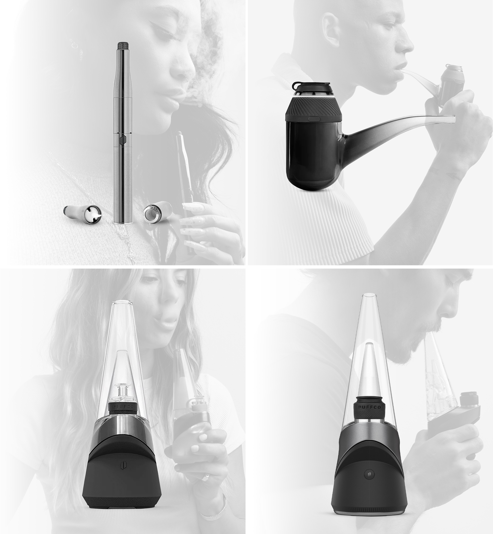 A selection of Puffco vaporizers