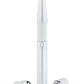 Front shot of Puffco silver dab pen battery with chamber and mouthpiece on either side 