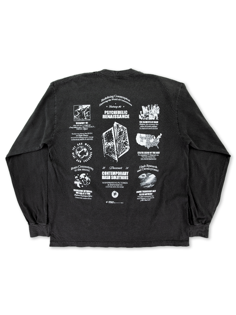 Back of Puffco contemporary hash solutions shirt
