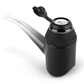  Angled side shot of black Puffco vaporizer kit with open cap