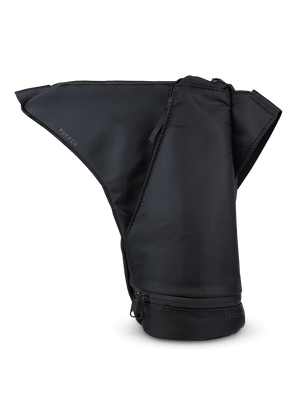 color:black | Side view of Puffco black journey bag