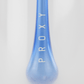 Close up of blue glass detailing and the word "PROXY" on Puffco Proxy Droplet